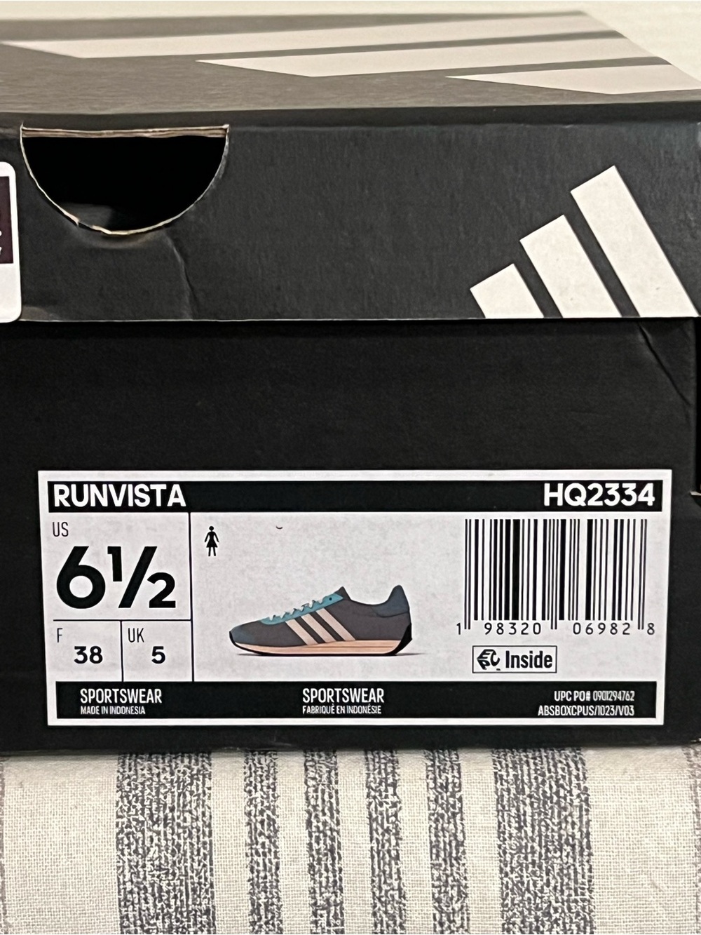 Adidas Runvista Sneakers teal Blue Women’s 6.5 NIB Retro Style - Picture 10 of 10